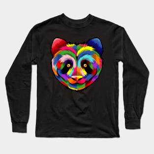 Panda Bear Pop Art Long Sleeve T-Shirt